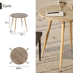 CORIN - Mesa de jantar com tampo de melamina