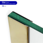 Perfil de compensação para painel de duche walk-in em aço inoxidável 304 preto mate