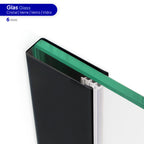 Perfil de compensação para painel de duche walk-in em aço inoxidável 304 preto mate