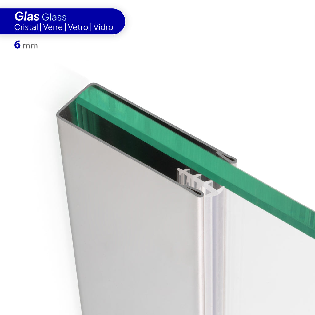 Perfil de compensação para painel de duche walk-in em aço inoxidável 304 inox 8K