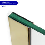 Perfil de compensação para painel de duche walk-in em aço inoxidável 304 preto mate