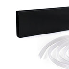 Perfil de compensação para painel de duche walk-in em aço inoxidável 304 preto mate