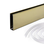 Perfil de compensação para painel de duche walk-in em aço inoxidável 304 preto mate