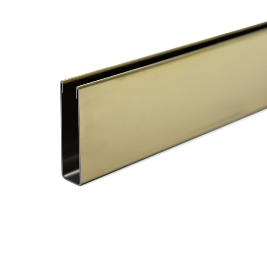 Perfil de compensação para painel de duche walk-in em aço inoxidável 304 preto mate