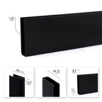 Perfil de compensação para painel de duche walk-in em aço inoxidável 304 preto mate