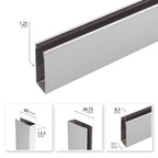 Perfil de compensação para painel de duche walk-in em aço inoxidável 304 inox 8K