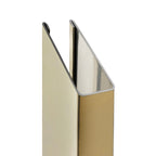 Perfil de compensação para painel de duche walk-in em aço inoxidável 304 preto mate