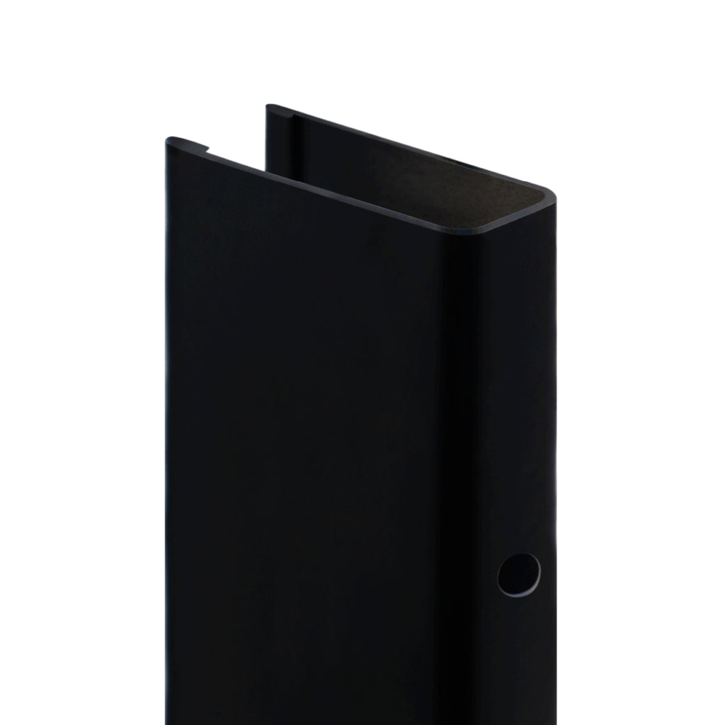 Perfil de compensação para painel de duche walk-in em aço inoxidável 304 preto mate