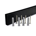 Perfil de compensação para painel de duche walk-in em aço inoxidável 304 preto mate