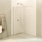 FIONA - Painel de Duche Walk-In em Vidro Transparente 10mm com Perfil e Barra Estabilizadora Cromado