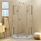 ALICE - Cabine de duche com portas articuladas em vidro temperado meio fosco