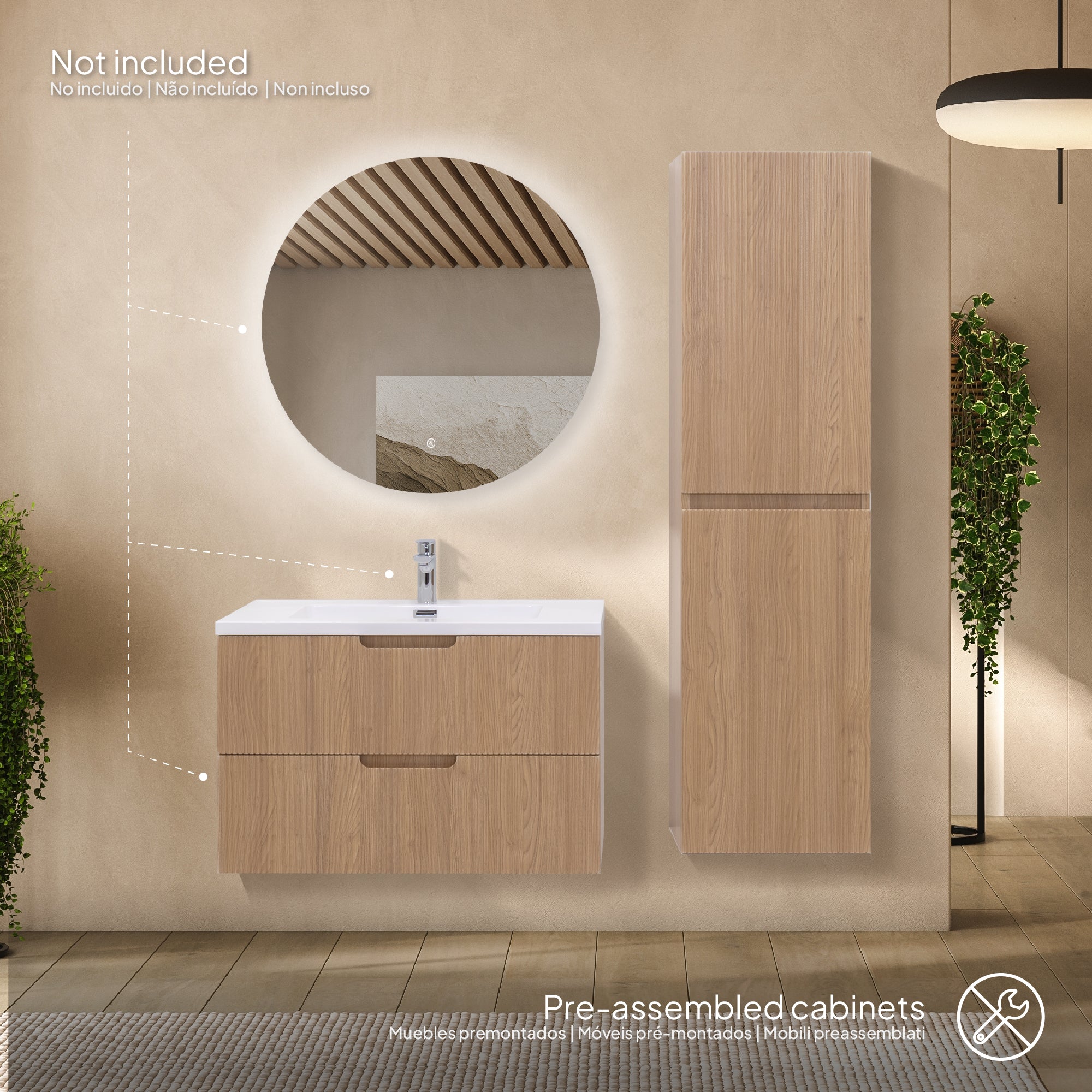 Tália – Móvel Lateral Suspenso com Porta Soft-Close | Várias Cores