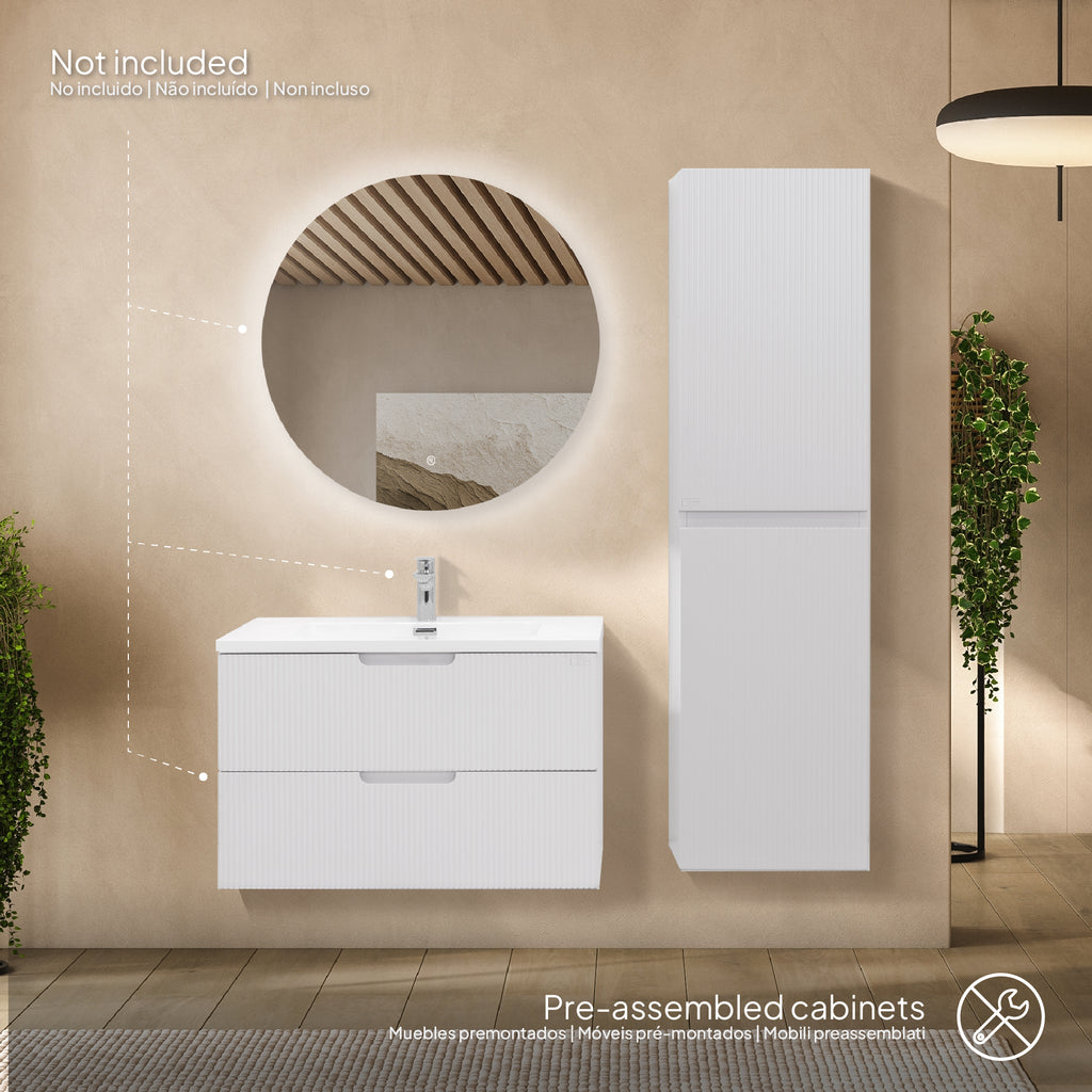 Tália – Móvel Lateral Suspenso com Porta Soft-Close | Várias Cores