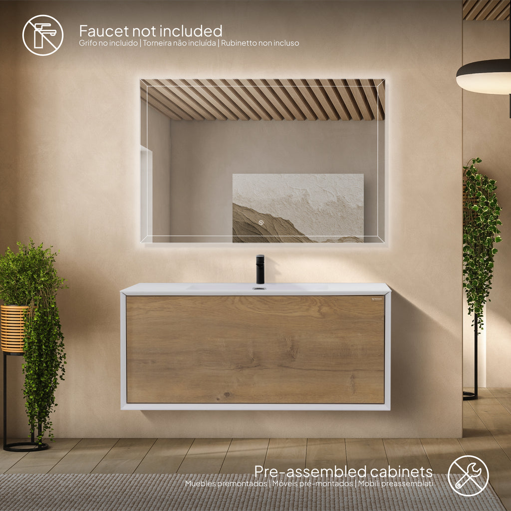 Hebe - Conjunto de Casa de Banho Suspenso - Disponível em 90 cm