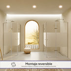 ALICE - Cabine de duche com portas articuladas em vidro temperado meio fosco