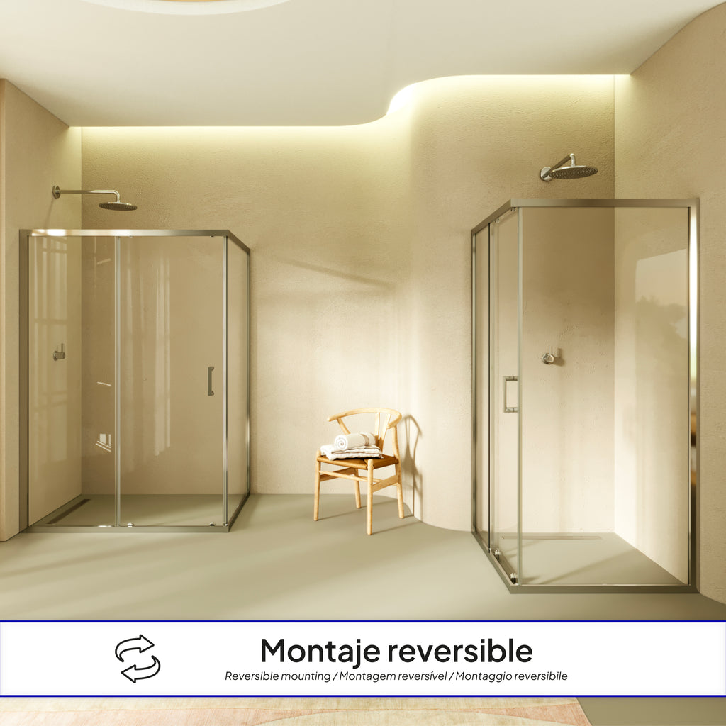 DORA - Cabine de duche com portas de correr em vidro temperado