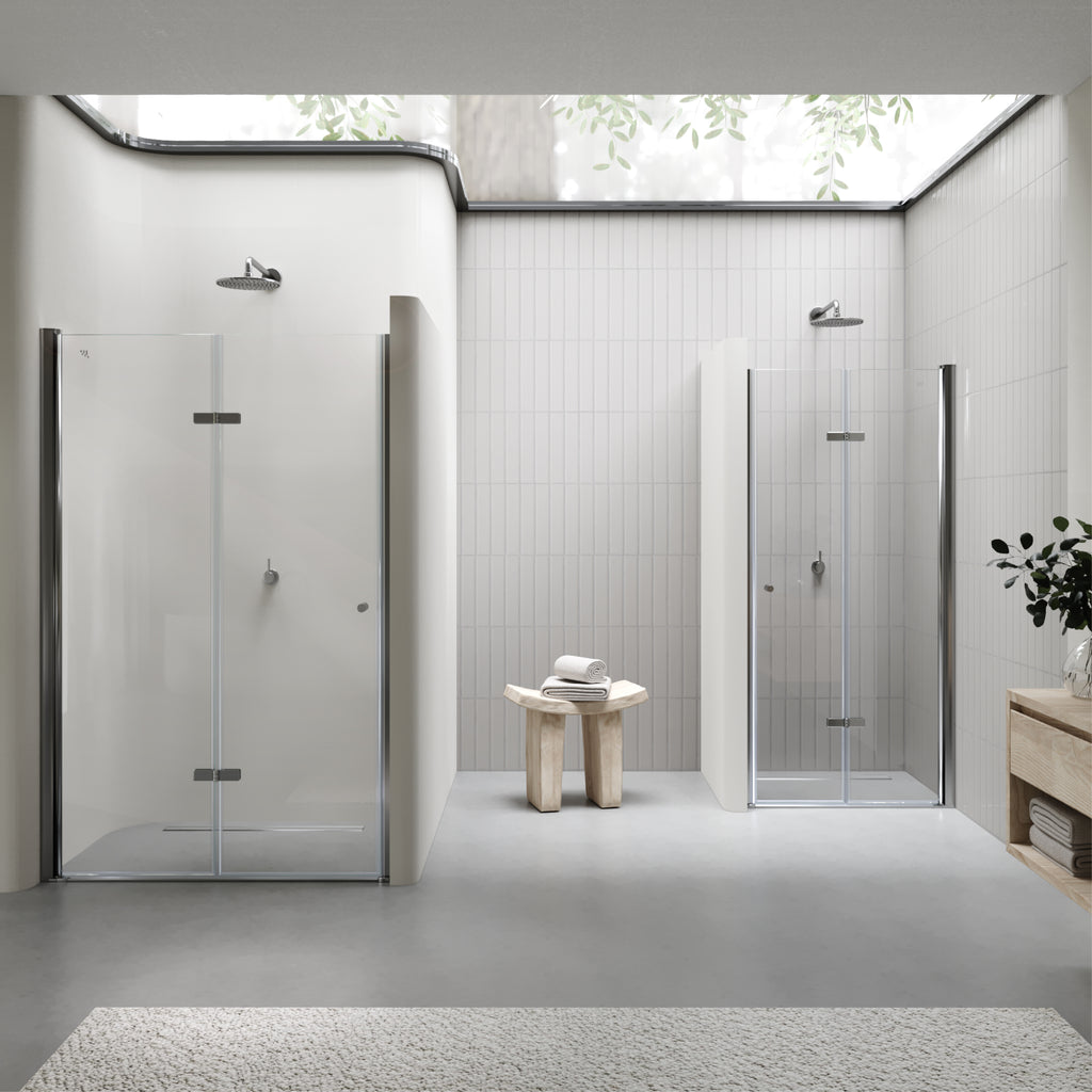 MILA - Porta dobrável em vidro temperado de 6 mm - Vários tamanhos