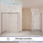 VIOLA - Frontal de duche com porta de correr em vidro temperado de 8 mm - Vários tamanhos