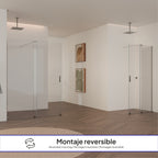 NADINE - Painel de Duche Walk-In em Vidro Temperado 8mm com Perfil cromado