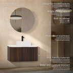 Maia – Móvel de Lavatório Suspenso com Gavetas Soft-Close | 90 cm | Branco Acanalado