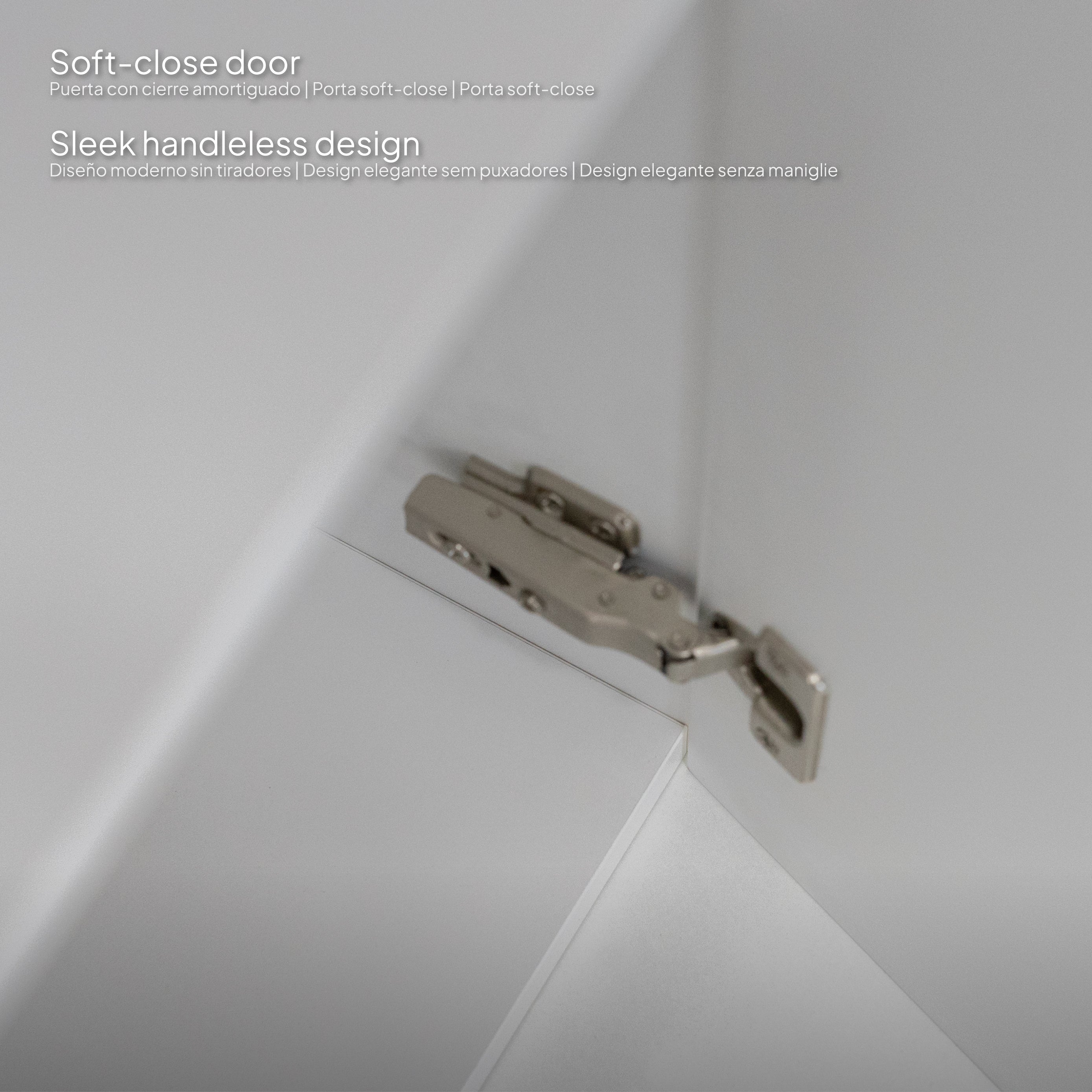 Atena – Coluna Lateral de Casa de Banho com Soft-Close | 2 Cores