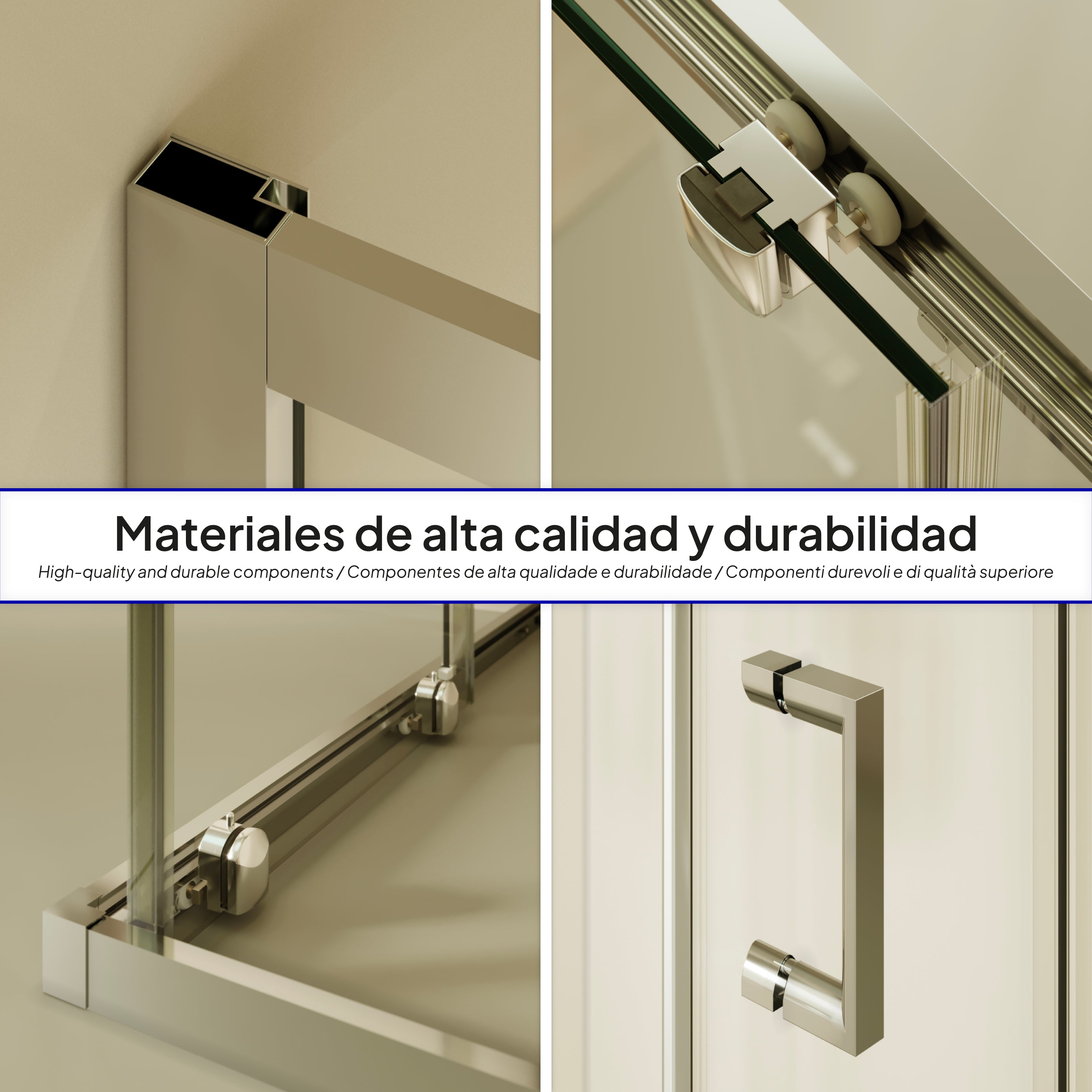 DORA - Cabine de duche com portas de correr em vidro temperado