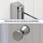 LENA - Frontal de duche com portas dobráveis em vidro temperado