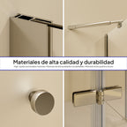 ALICE - Cabine de duche com portas articuladas em vidro temperado meio fosco