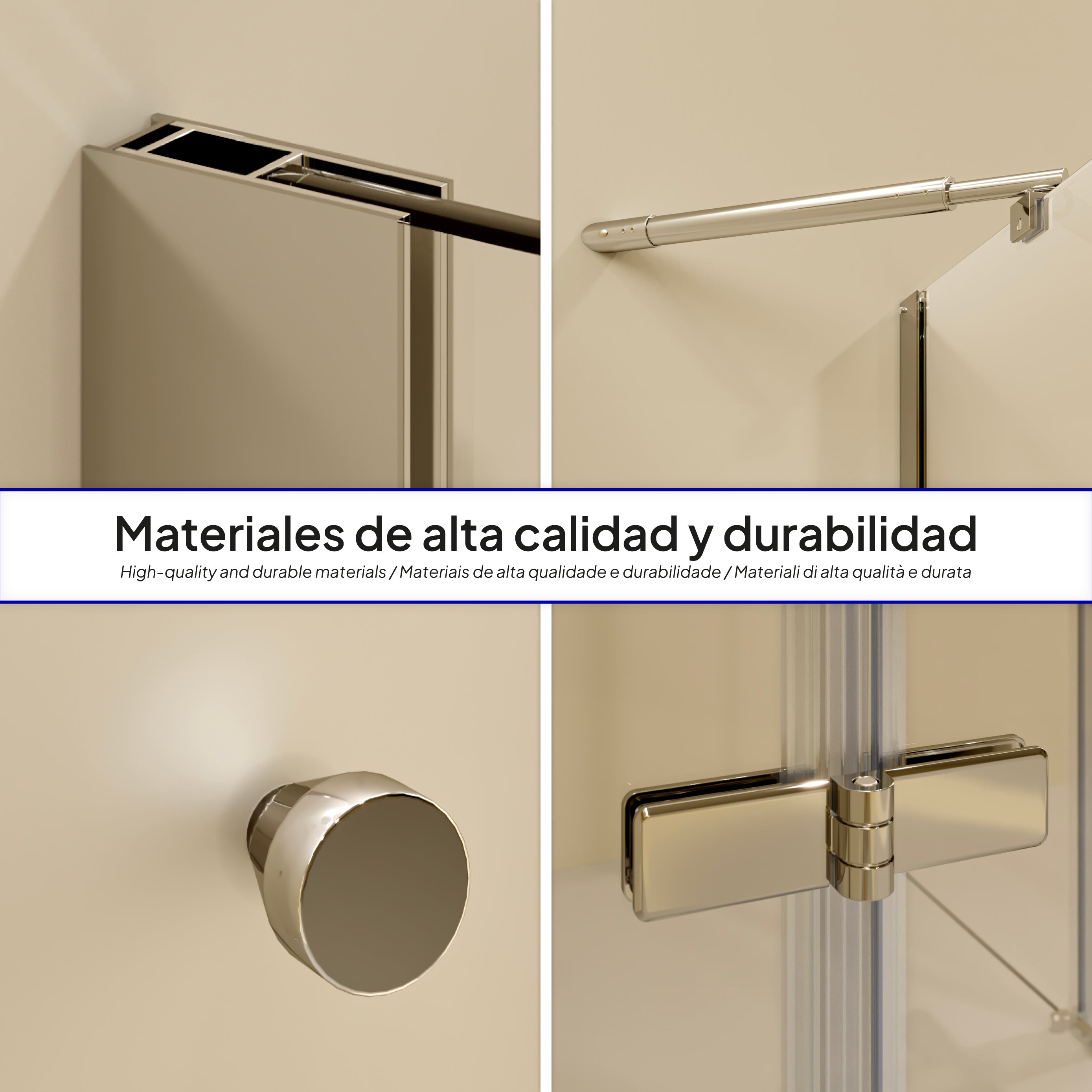 ALICE - Cabine de duche com portas articuladas em vidro temperado meio fosco