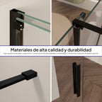 NADINE - Painel de Duche Walk-In em Vidro Temperado 8mm com Perfil Preto