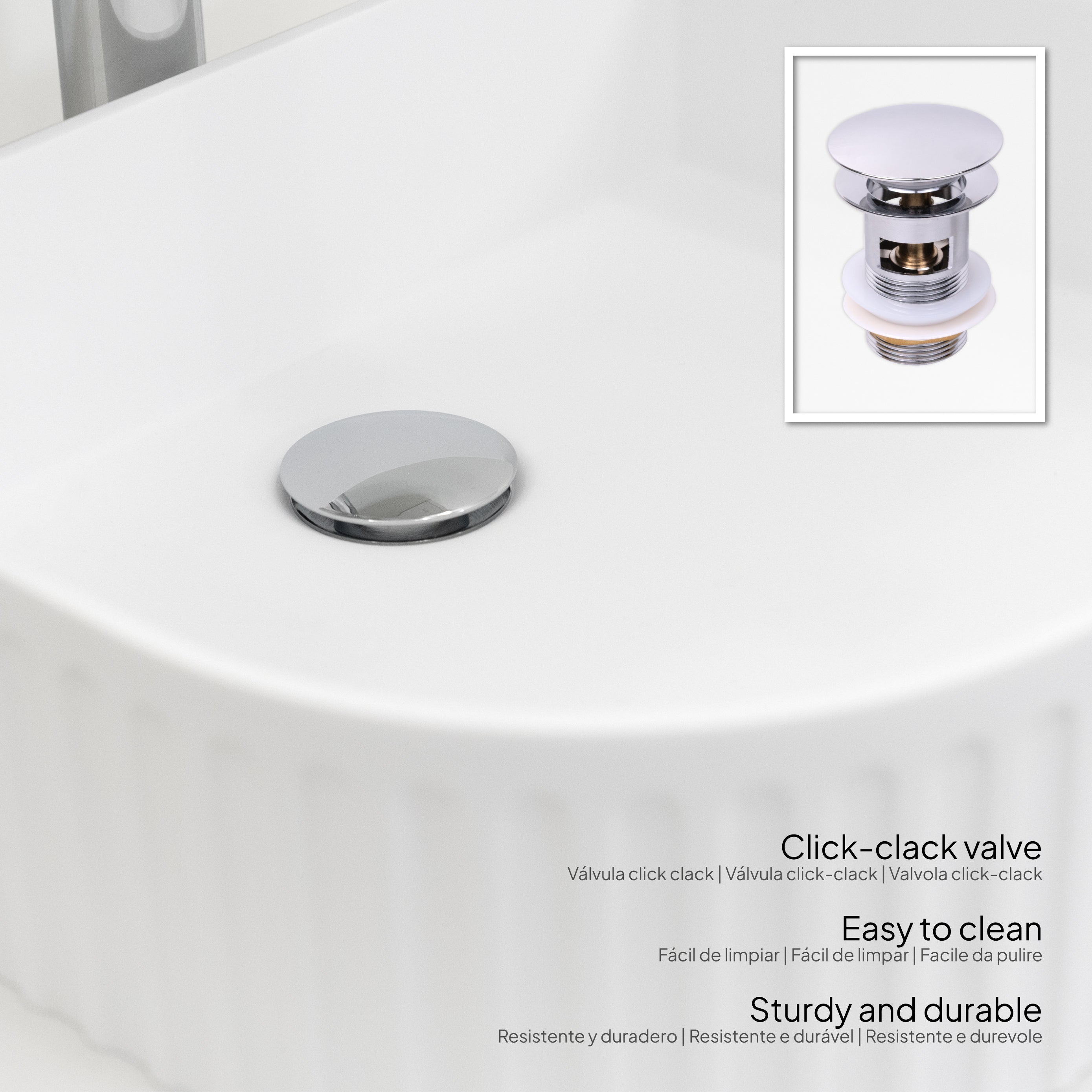 Maia – Móvel de Lavatório Suspenso com Gavetas Soft-Close | 90 cm | Branco Acanalado