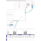 JAYLA - Cabine de duche reversível, portas de abrir, vidro6 mm e perfis cromados