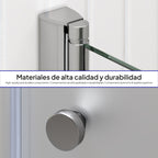 LENA - Frontal de duche com portas dobráveis em vidro temperado meio fosco