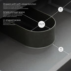 Indra - Conjunto de Casa de Banho Suspenso Duplo - Disponível em 150 cm