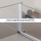 VIOLA - Cabine de duche com porta de correr em vidro temperado de 8mm com altura de 200cm