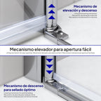 MILA - Porta dobrável em vidro temperado de 6 mm - Vários tamanhos
