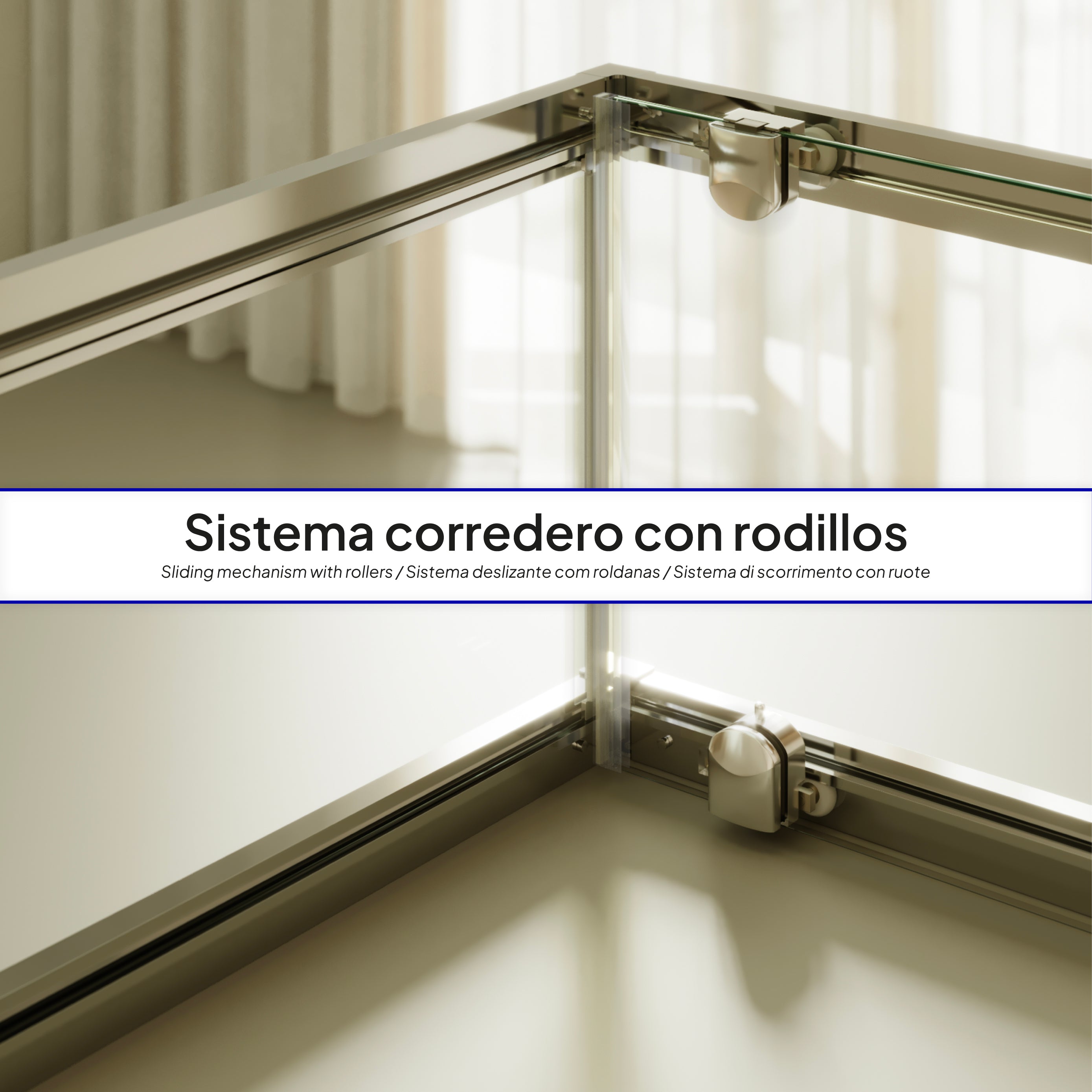 DORA - Cabine de duche com portas de correr em vidro temperado