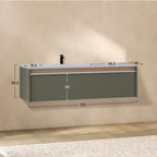 Nereia – Móvel de Lavatório Suspenso 120 cm com Gaveta Soft-Close