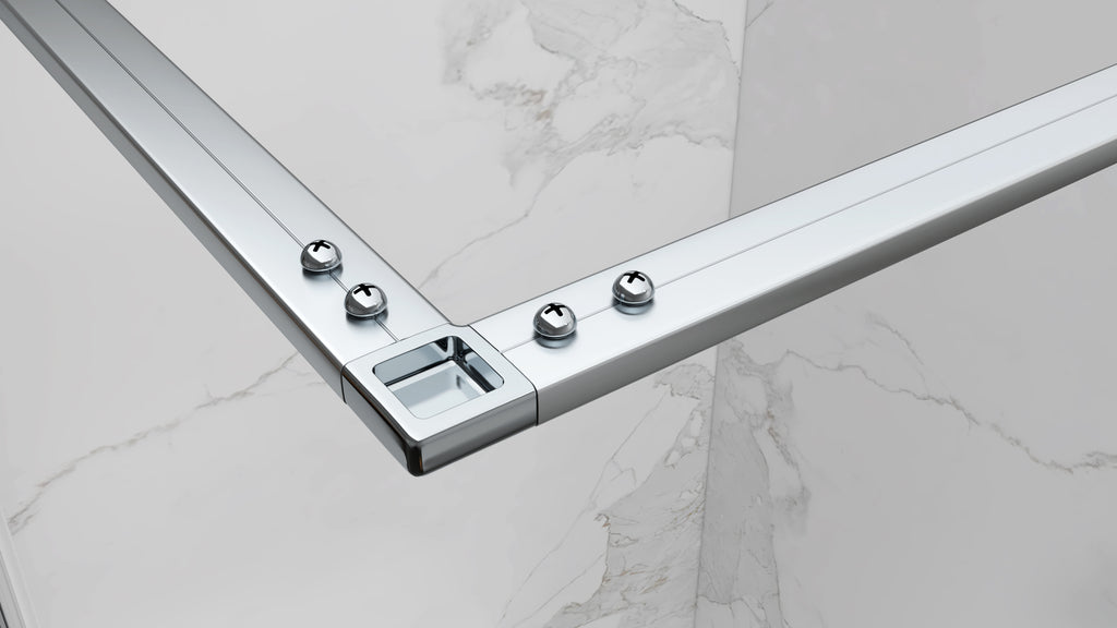 JAYLA - Cabine de duche reversível, portas de abrir, vidro6 mm e perfis cromados