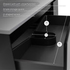 Dafne – Móvel de Lavatório Suspenso 120 cm em Preto Mate com Soft-Close