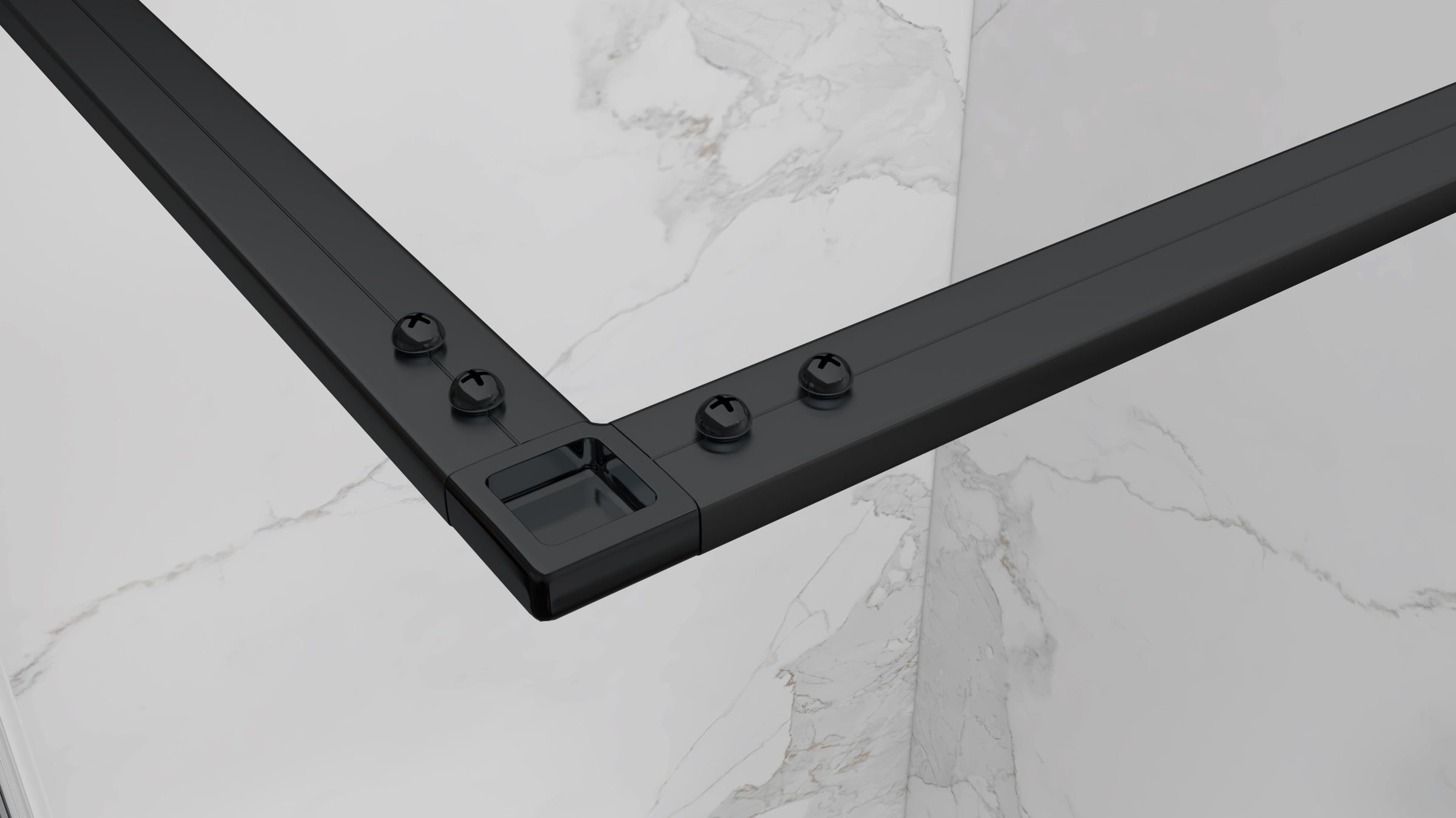 JAYLA - Cabine de duche reversível, portas de abrir, vidro 6mm e perfis pretos