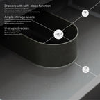 Indra – Móvel de Lavatório Duplo Suspenso Modular | 150 cm