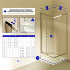 DORA - Cabine de duche com portas de correr em vidro temperado