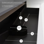 Nereia – Móvel de Lavatório Suspenso 120 cm com Gaveta Soft-Close