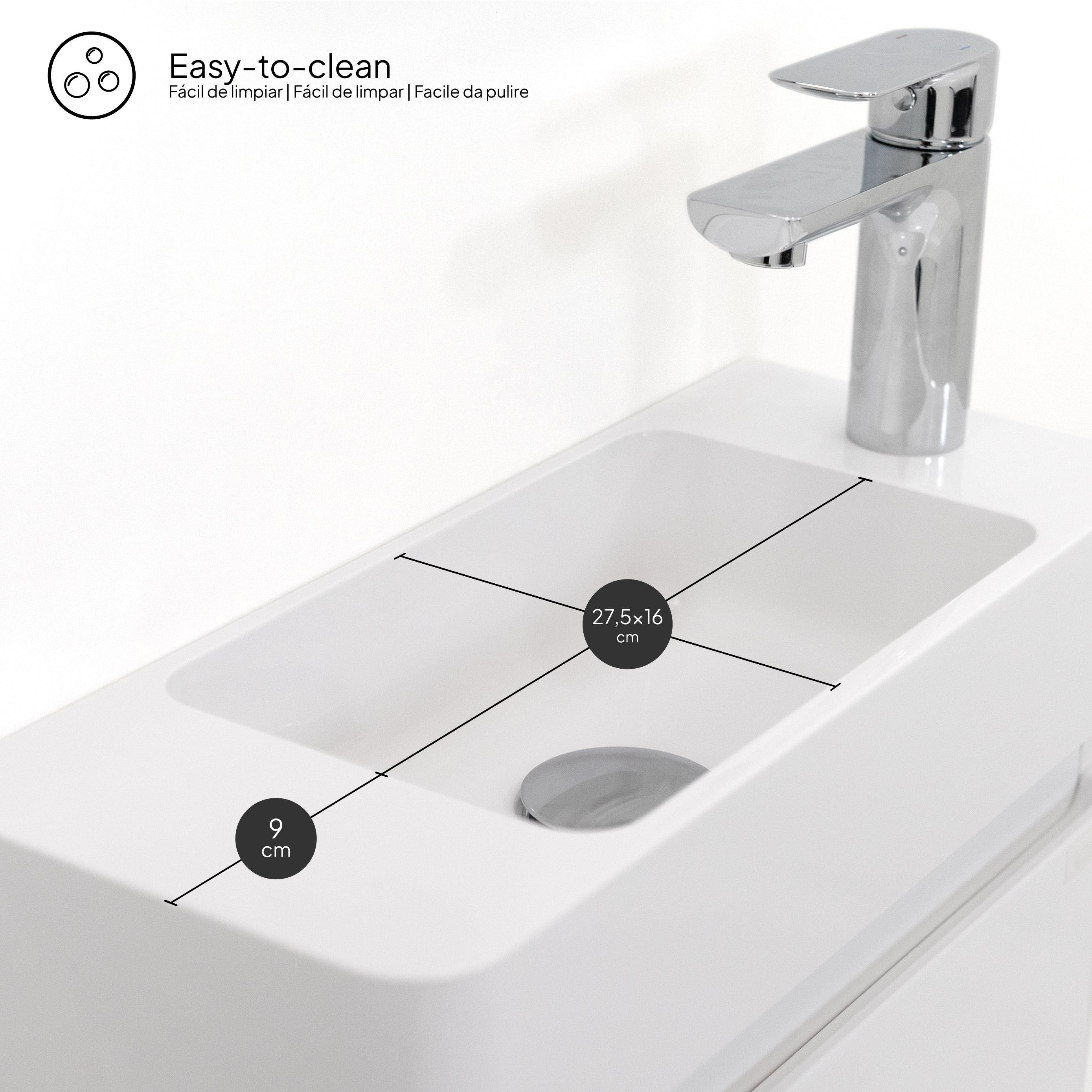 Galene – Móvel de Lavatório Suspenso com Gavetas Soft-Close