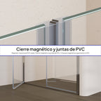 STELLA - Porta de duche com portas batentes em vidro temperado