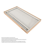 GIANNA - Painel de Duche Walk-In em Vidro Temperado com Perfil Cromado e Barra Estabilizadora