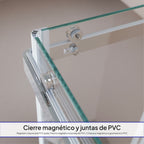 ANNA - Cabine de duche de entrada de canto com portas de correr em vidro temperado de 8mm