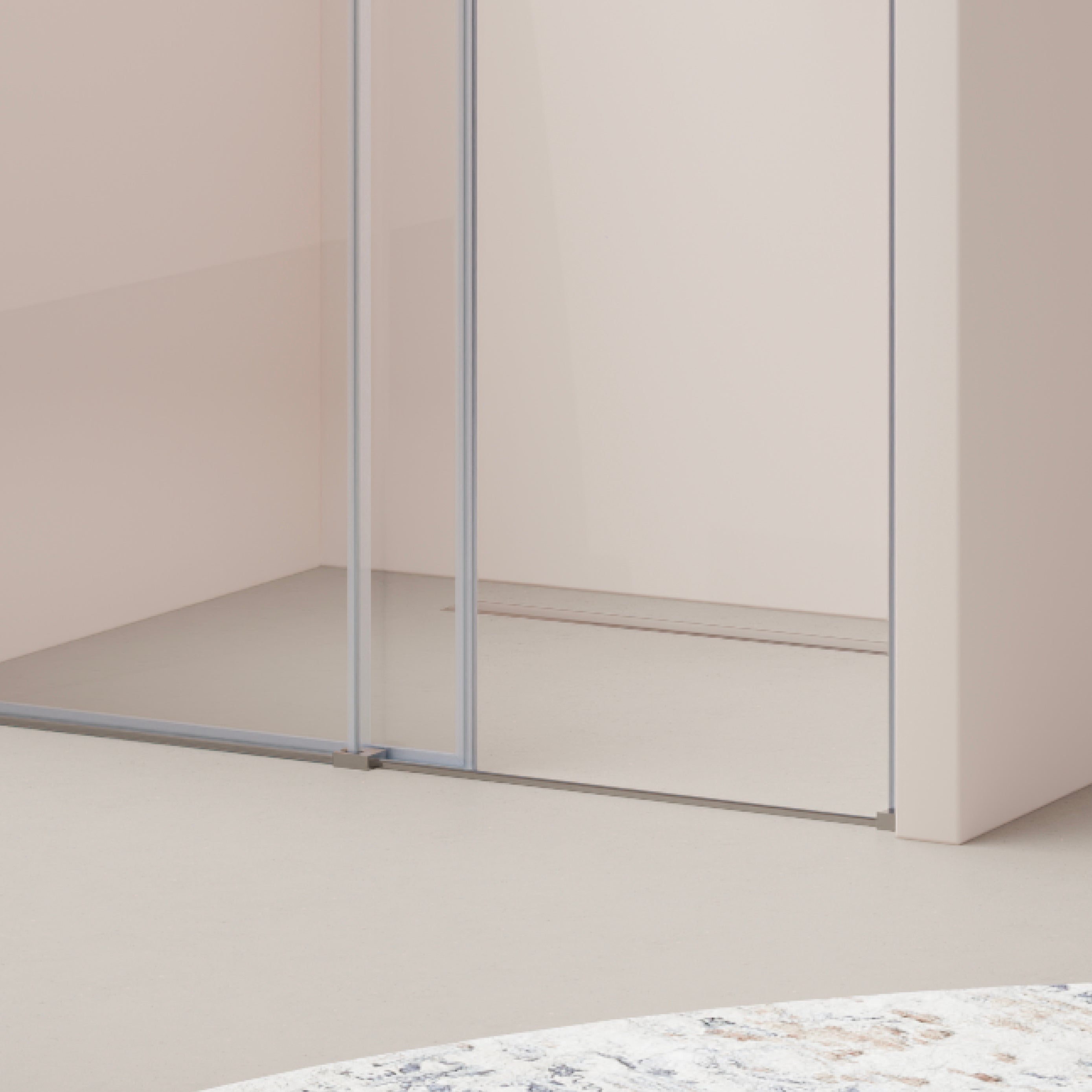 VIOLA - Frontal de duche com porta de correr em vidro temperado de 8 mm - Vários tamanhos