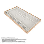 GIANNA - Painel de Duche Walk-In em Vidro Temperado c/ Blocos, Perfil Branco e Barra Estabilizadora